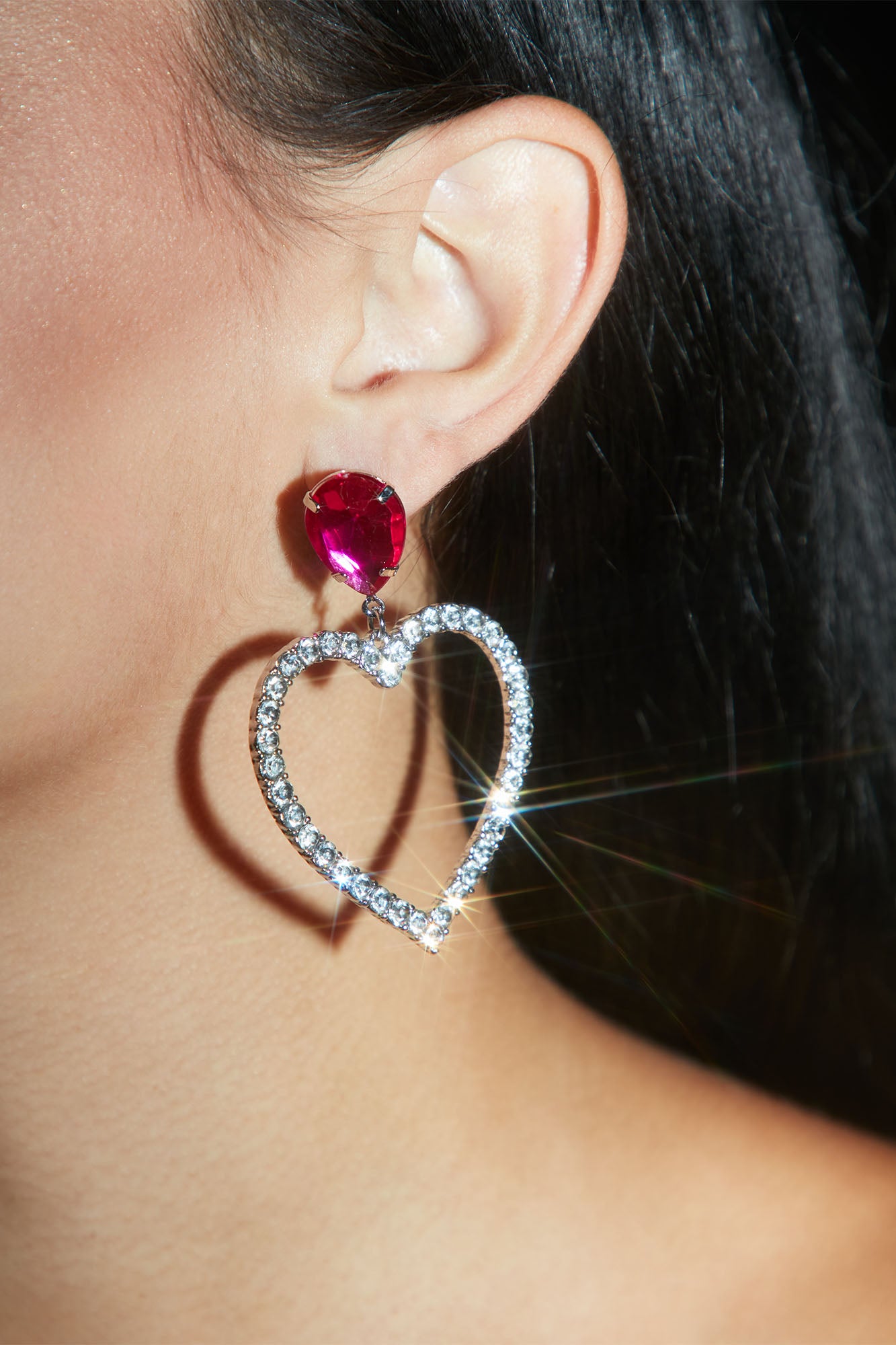 Follow Your Heart Earrings - Pink