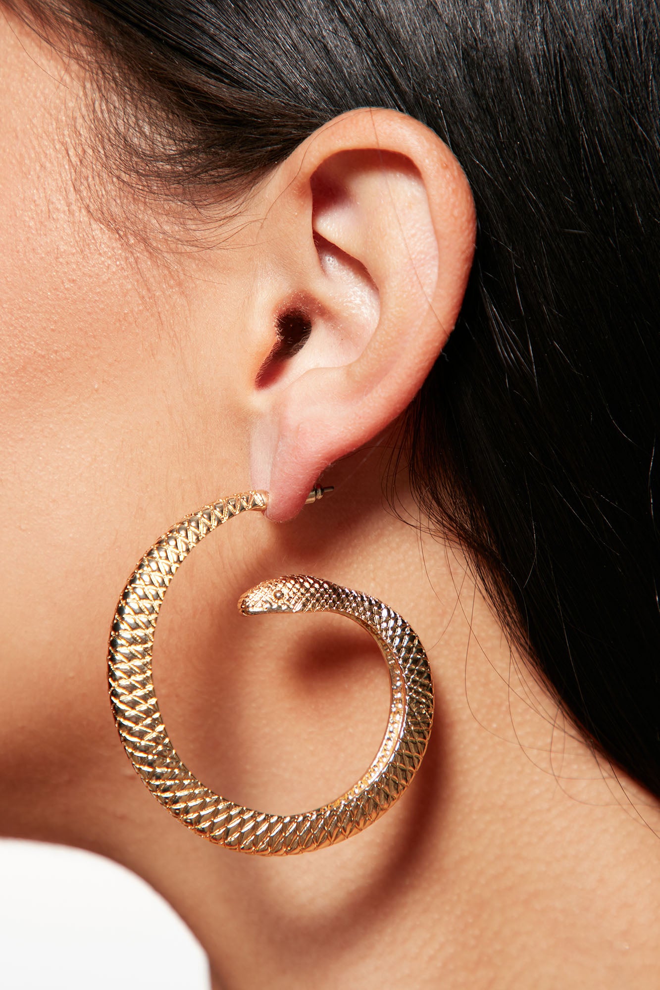 Don't Be A Snake Earrings - Gold